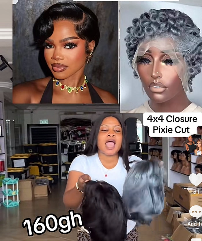 4x4 Closure Pixie Cut