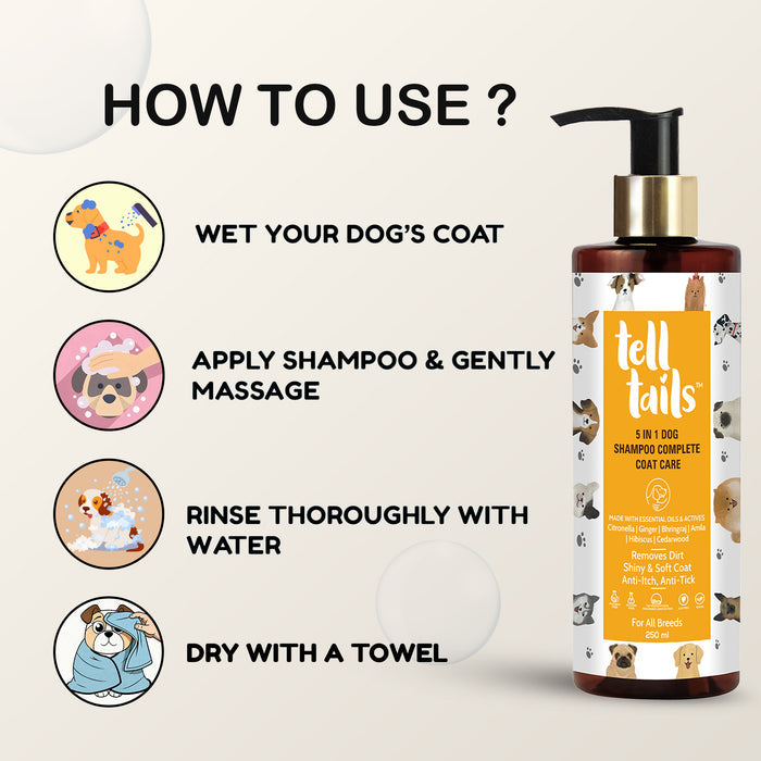 5 IN 1 DOG SHAMPOO COMPLETE COAT CARE