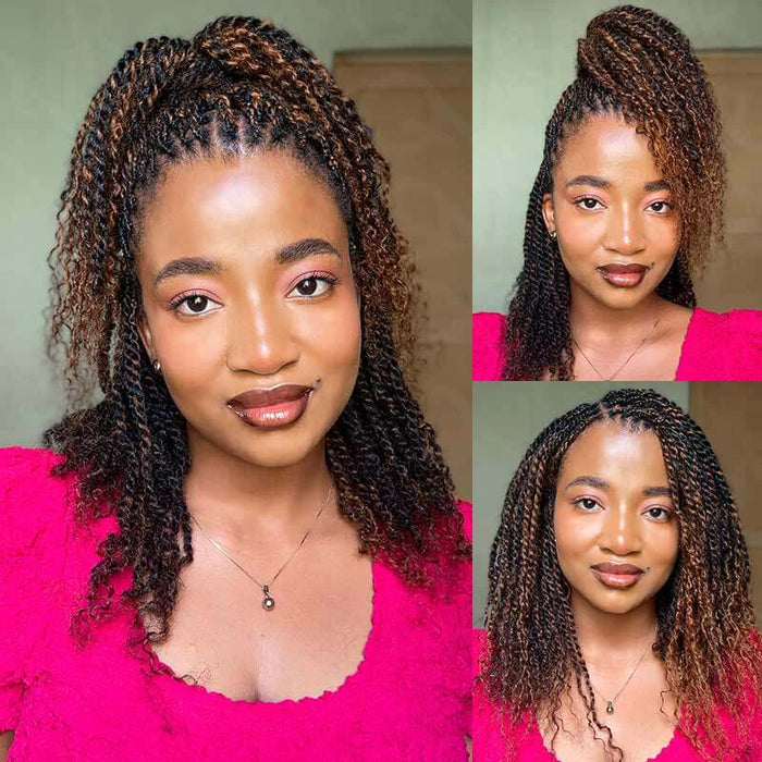 qvr afro kinky human hair ombre brown for twists protective hairstyle