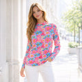 50283 – Floral Mesh Long Sleeve Top