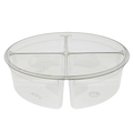 7" PET Round Deli Tub Combo - 4-Comp.