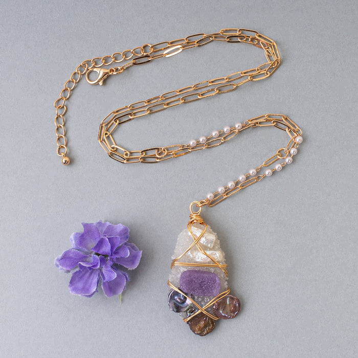 72815 - Gemstone Necklace - Gold
