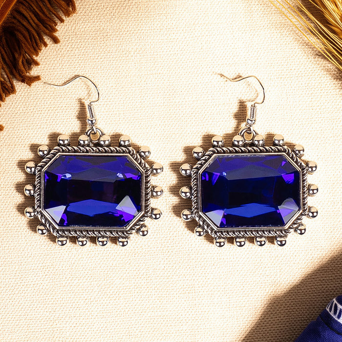 93692 - Crystal Earrings - Blue