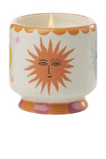 A Dopo Hand Painted Sun Ceramic Candle