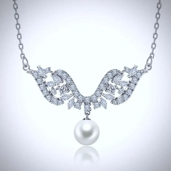 Pearl Wedding Jewelry - Pearl and Cubic Zirconia Bridal Jewelry Set