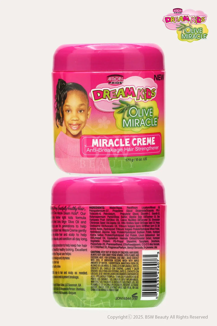 AFRICAN PRIDE DREAM KIDS OLIVE MIRACLE ANTI-BREAKAGE HAIR STRENGTHENER MIRACLE CREME 6oz - BSW BEAUTY CANADA
