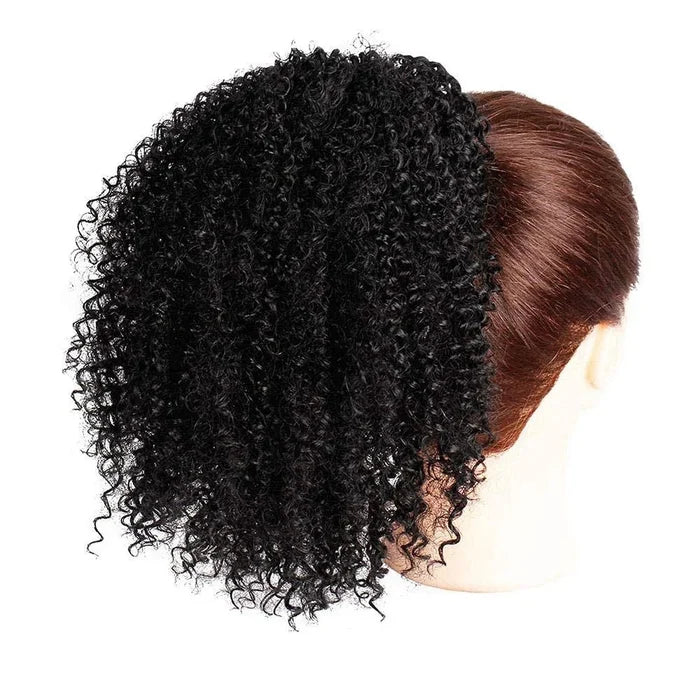 Afro Kinky Curly Clip In Ponytail Extensions
