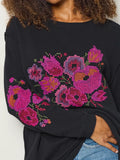 Aida Embroidered Thermal - Cross Stitch Black-view 1