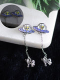 Alien Abduction Dangle Earrings Glow in the Dark | One Colour-Image 1