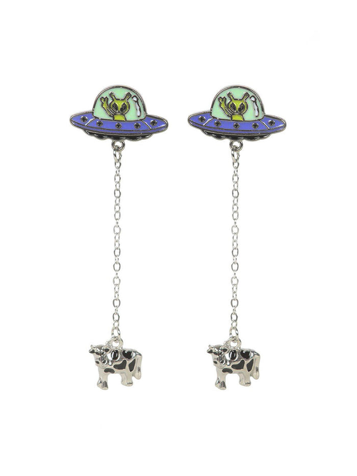 Alien Abduction Dangle Earrings Glow in the Dark | One Colour-Image 3