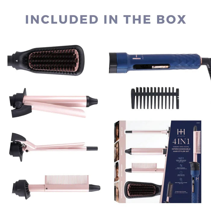 ANNIE Hot & Hotter 4 in 1 Ceramic lonic Digital Interchangeable Hair Styler