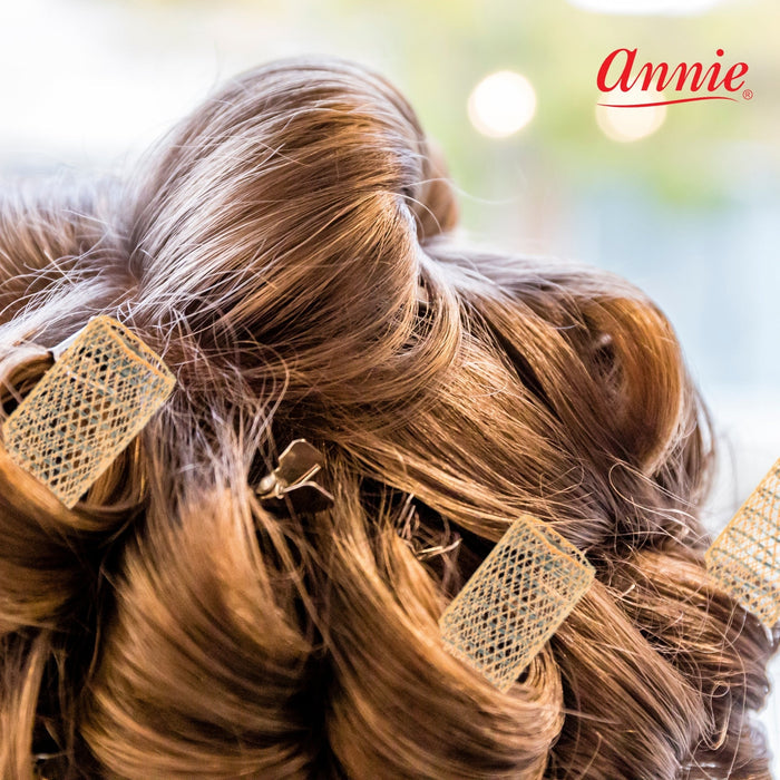 Annie Wire Mesh Hair Rollers 1 1/2 Inch X-Large, 12 Count, Peach