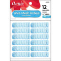 Annie Wire Mesh Hair Rollers 1/2 Inch X-Small, 12 Count, Blue