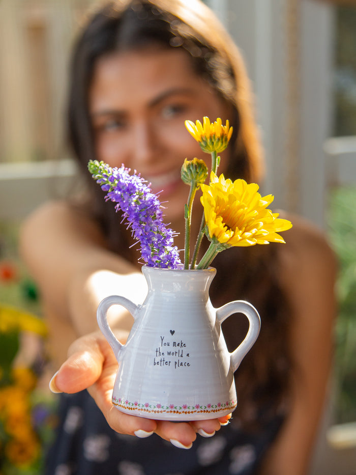 Artisan Bud Vase - You Make The World Better-view 1