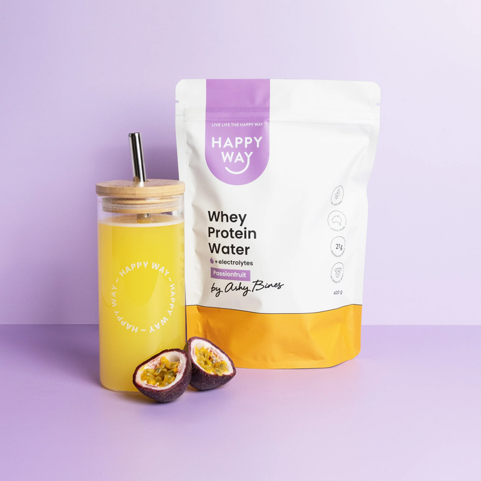 Happy Way Drink Ashy Bines Whey Protein Water Passionfruit 420g