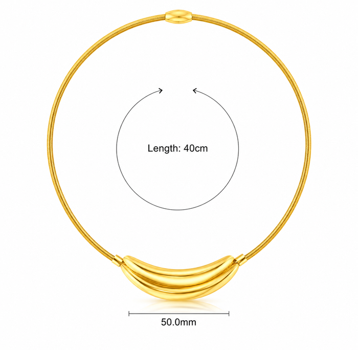 ASON Necklace (40cm) - Stainless Steel / PVD 18k Gold
