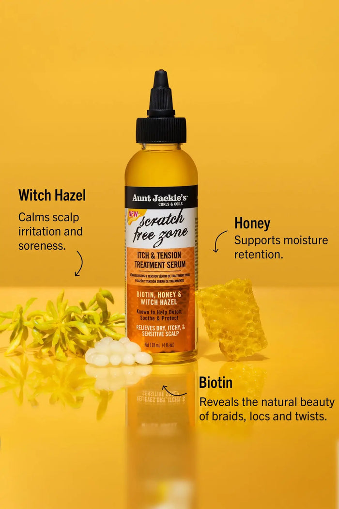 AUNT JACKIES SCRATCH FREE ZONE ITCH & TENSION TREATMENT SERUM 4oz - BSW BEAUTY CANADA