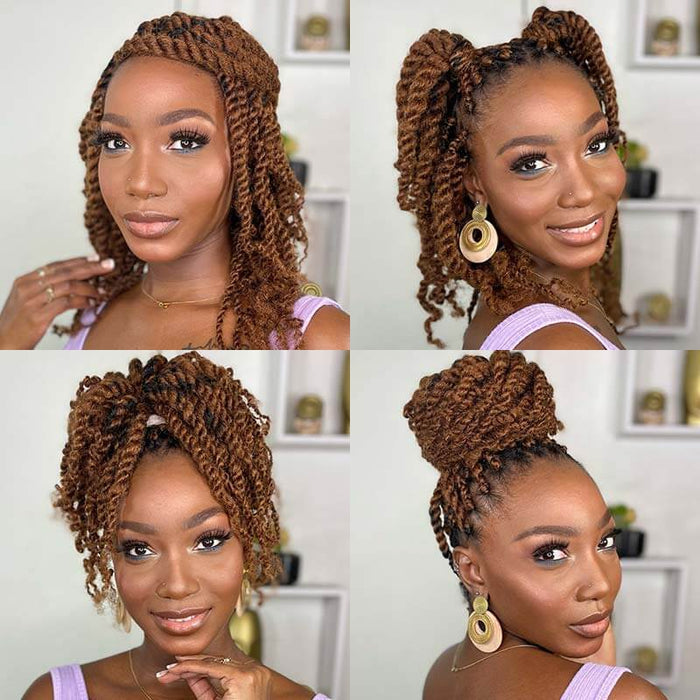 colored auburn afro kinky hair braiding hair