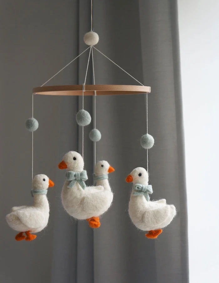 Gamcha - Baby Decoration Mobile - Geese - Blue