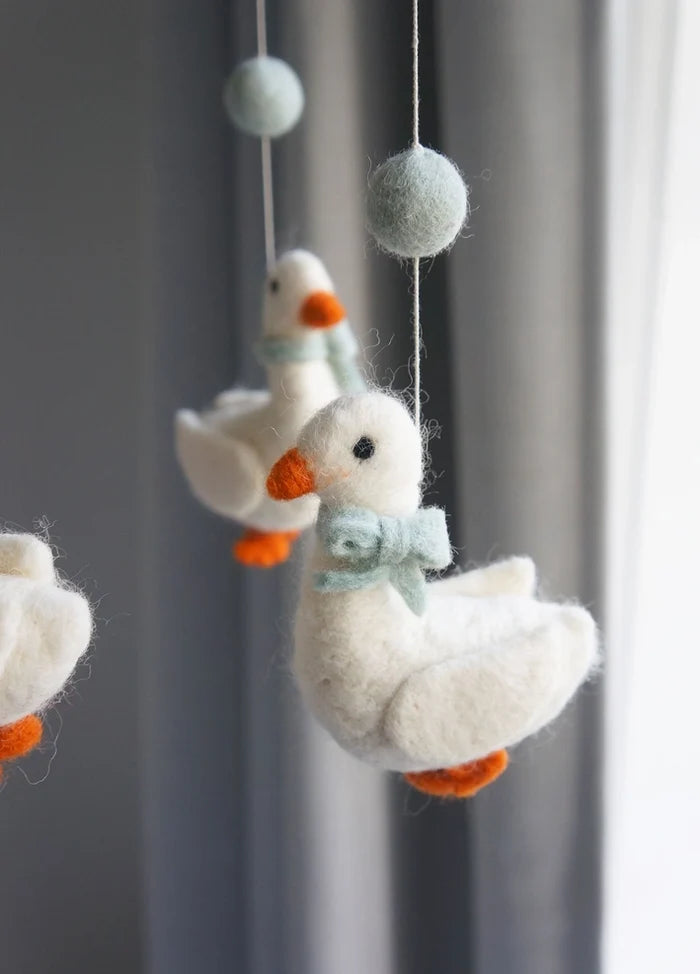 Gamcha - Baby Decoration Mobile - Geese - Blue - Details