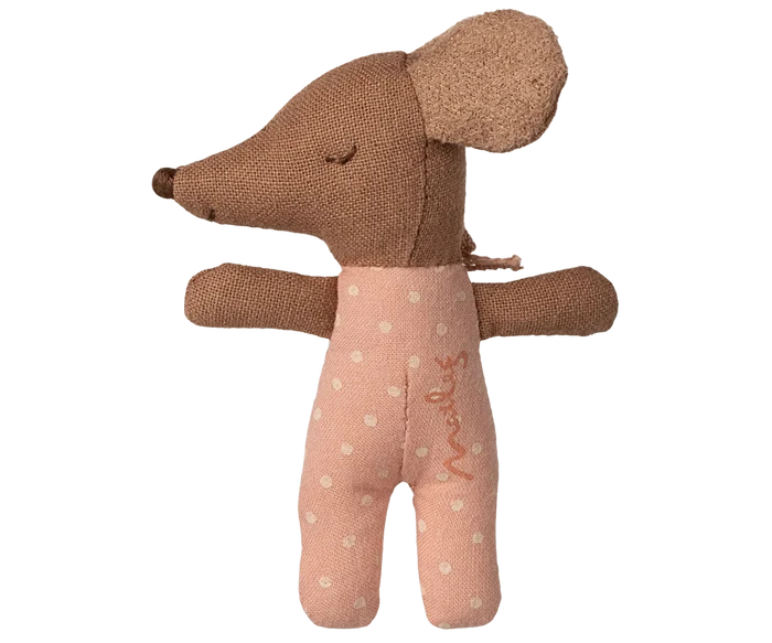 Maileg - Baby Mouse In A Box - Sleepy Wakey - Rose - Sleepy