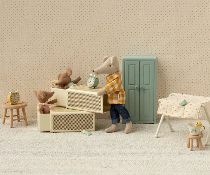 Maileg - Baby Mouse In A Box - Sleepy Wakey - Rose - Lifestyle Cut