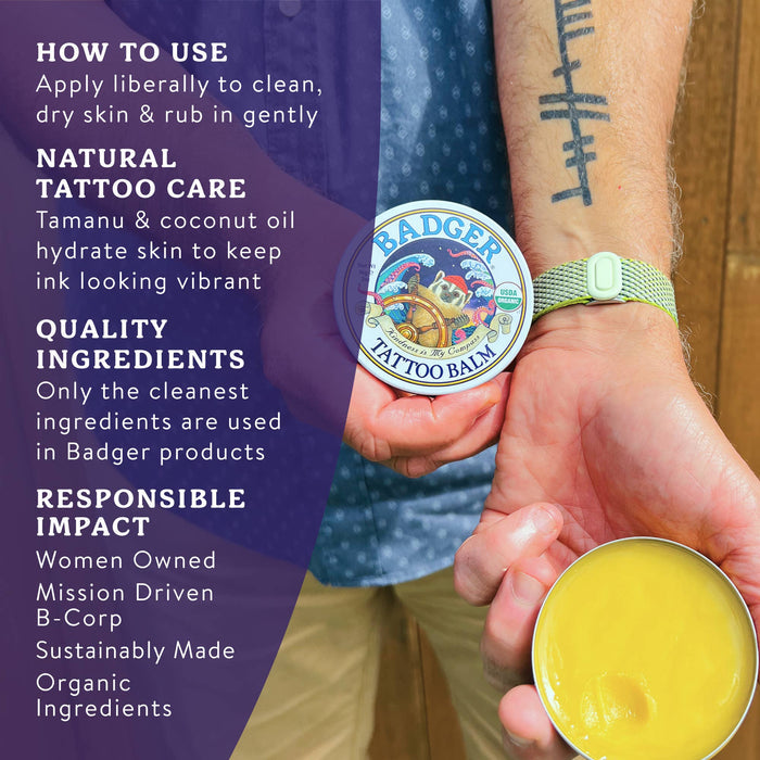 Badger - Badger Tattoo Balm, Organic Tattoo Aftercare