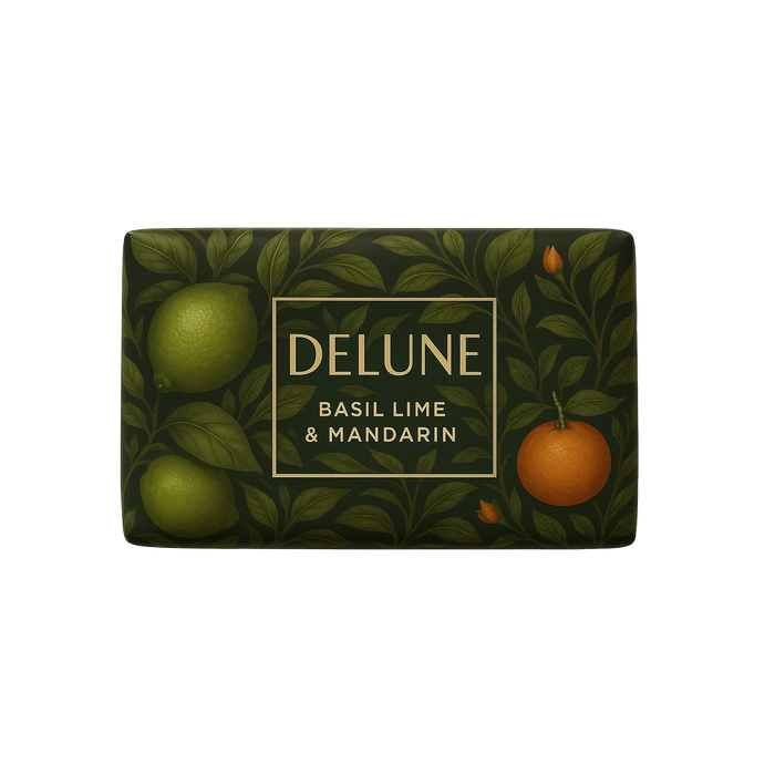 Basil Lime & Mandarin - Bar Soap - Delune