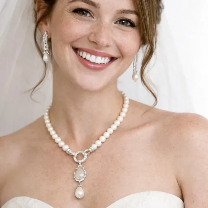 Pearl Wedding Jewelry - Freshwater Pearl Bridal 3-Piece Jewelry Set