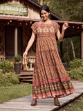 Berkley Maxi Dress - Wildflower Tiles Chocolate-view 1