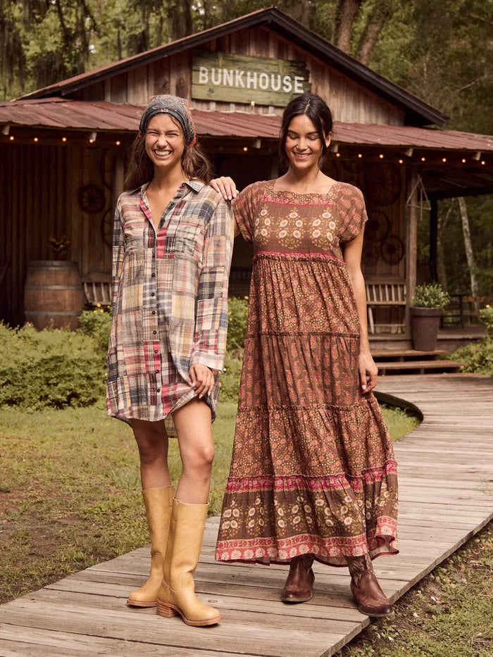 Berkley Maxi Dress - Wildflower Tiles Chocolate-view 4