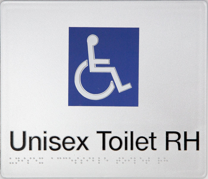 BEST BUY DTRH Unisex Accessible Toilet Right Hand Sign Braille