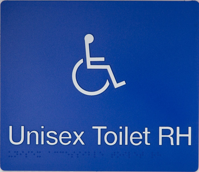 BEST BUY DTRH Unisex Accessible Toilet Right Hand Sign Braille