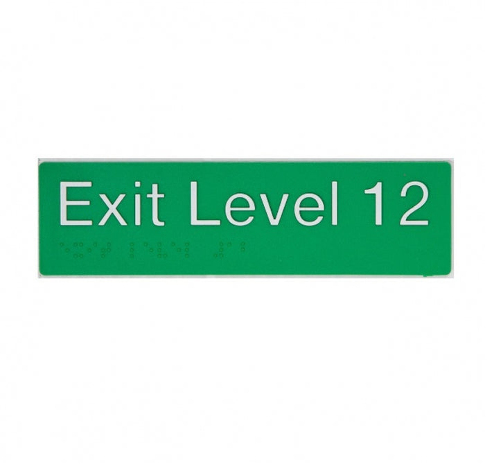 BEST BUY EL12 Exit Sign Level 12 Braille
