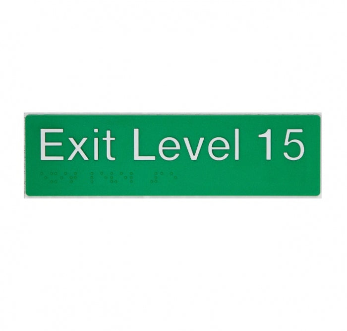 BEST BUY EL15 Exit Sign Level 15 Braille