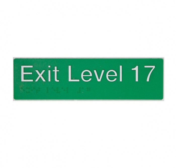 BEST BUY EL17 Exit Sign Level 17 Braille