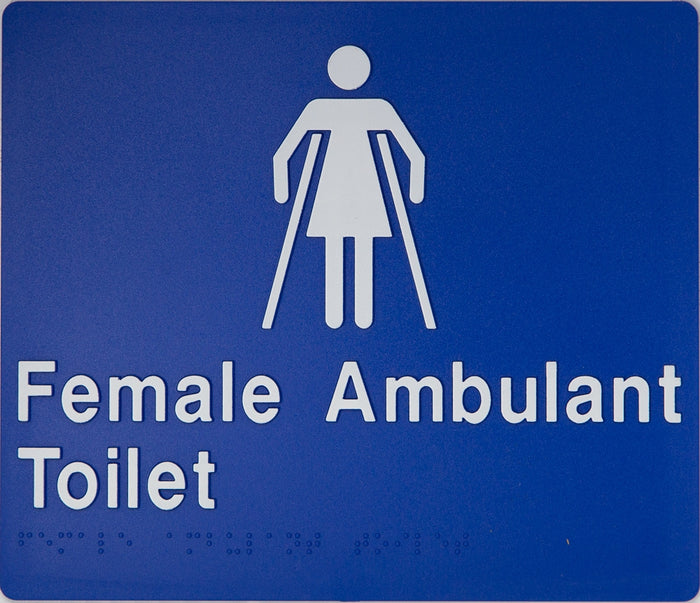 BEST BUY FAT Female Ambulant Toilet Sign Braille