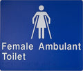 BEST BUY FAT Female Ambulant Toilet Sign Braille