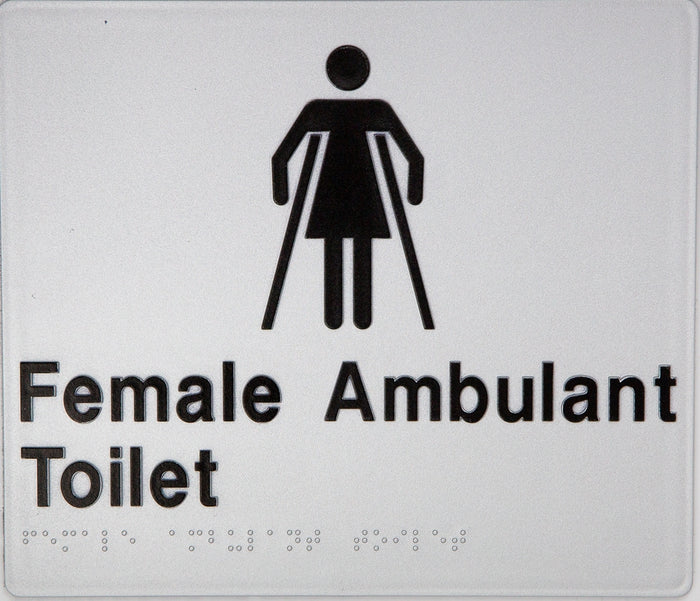 BEST BUY FAT Female Ambulant Toilet Sign Braille