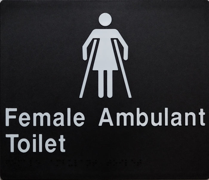 BEST BUY FAT Female Ambulant Toilet Sign Braille