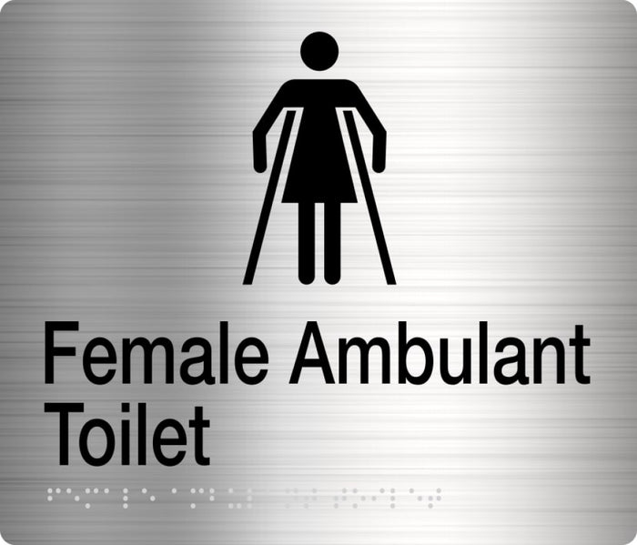 BEST BUY FAT Female Ambulant Toilet Sign Braille