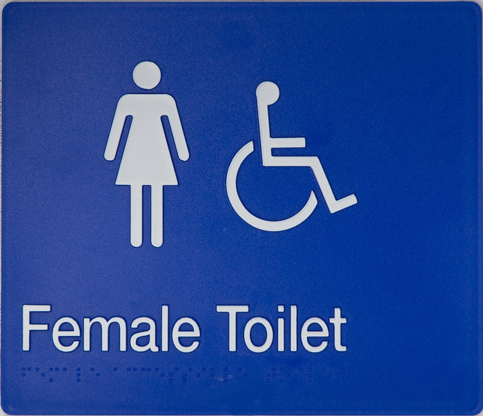 BEST BUY FDT Female Accessible Toilet Sign Braille
