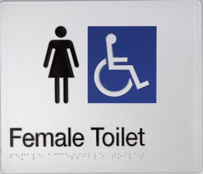 BEST BUY FDT Female Accessible Toilet Sign Braille
