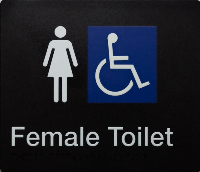 BEST BUY FDT Female Accessible Toilet Sign Braille