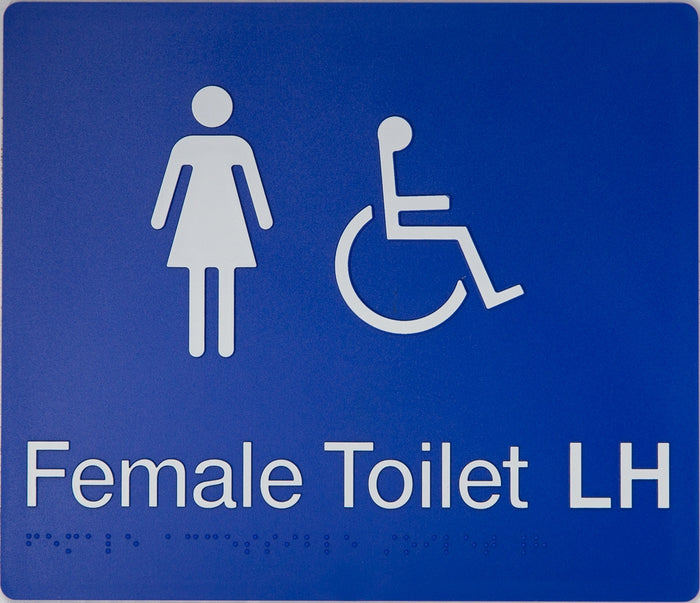 BEST BUY FDTLH Female Accessible Toilet Left Hand Sign Braille