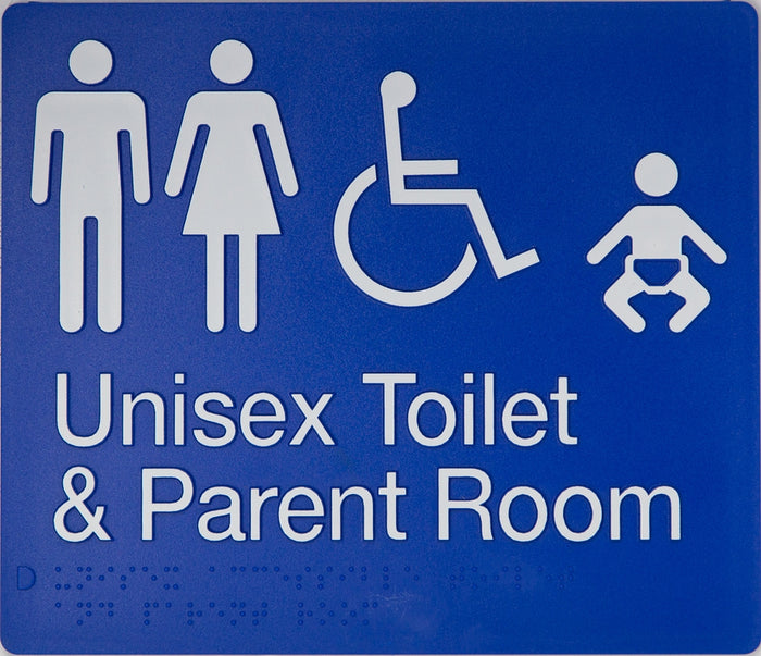 BEST BUY MFDTP Unisex Accessible Toilet and Parent Room Sign Braille