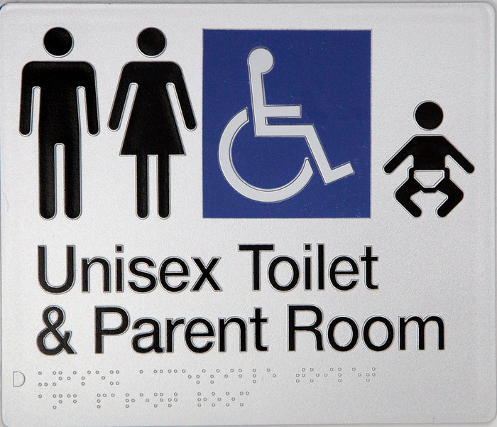 BEST BUY MFDTP Unisex Accessible Toilet and Parent Room Sign Braille