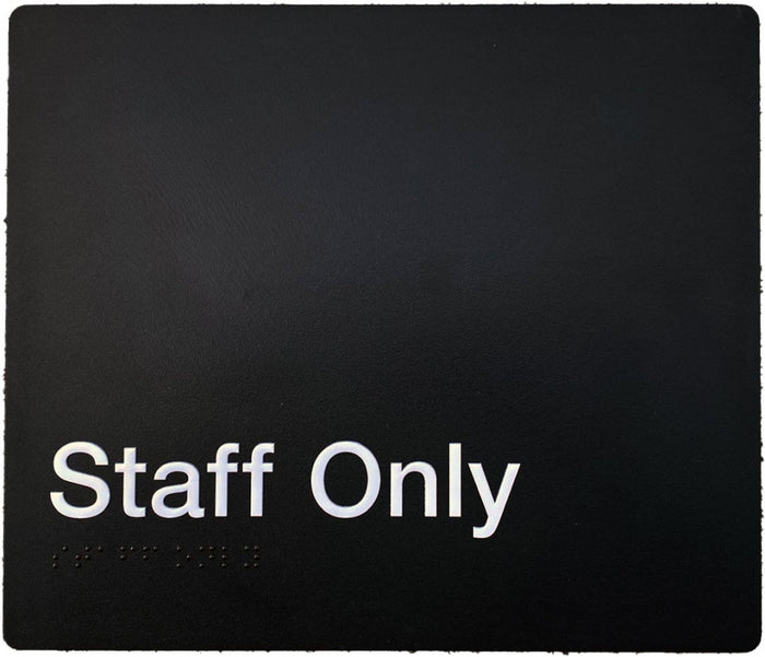BEST BUY Staff Only Sign Braille