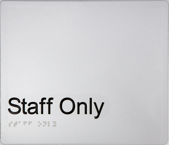 BEST BUY Staff Only Sign Braille