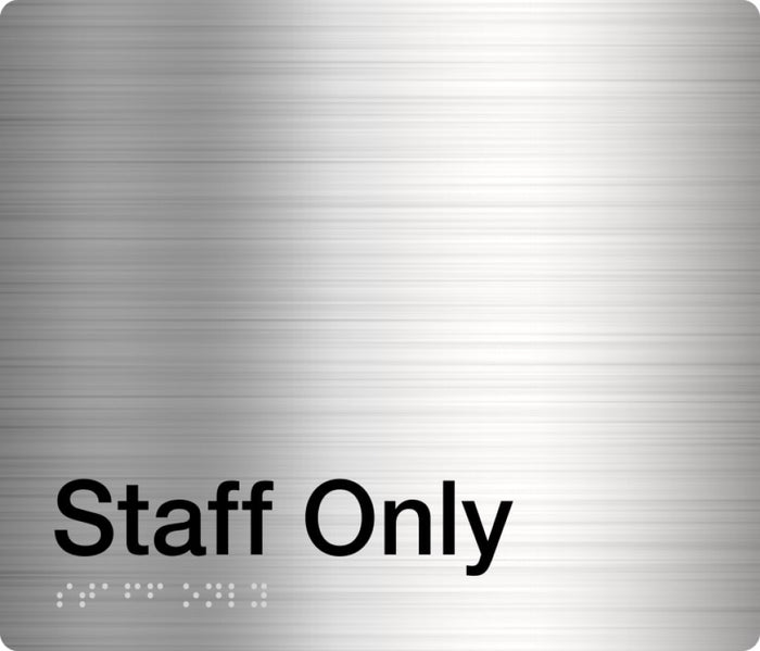BEST BUY Staff Only Sign Braille